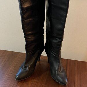Vintage Bandit Black Leather Pull On Boots